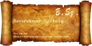 Bernhauser Szilvia névjegykártya