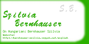 szilvia bernhauser business card